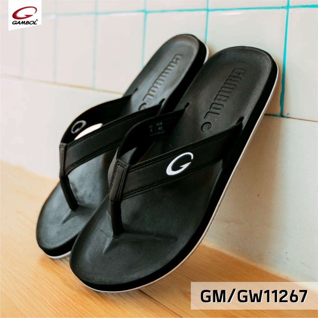 GAMBOL G67 แกมโบล รองเท้าแตะ หนีบ หญิง-ชาย GW11267 Size33-46 GM11267 11267 Flip Flops Liverpool