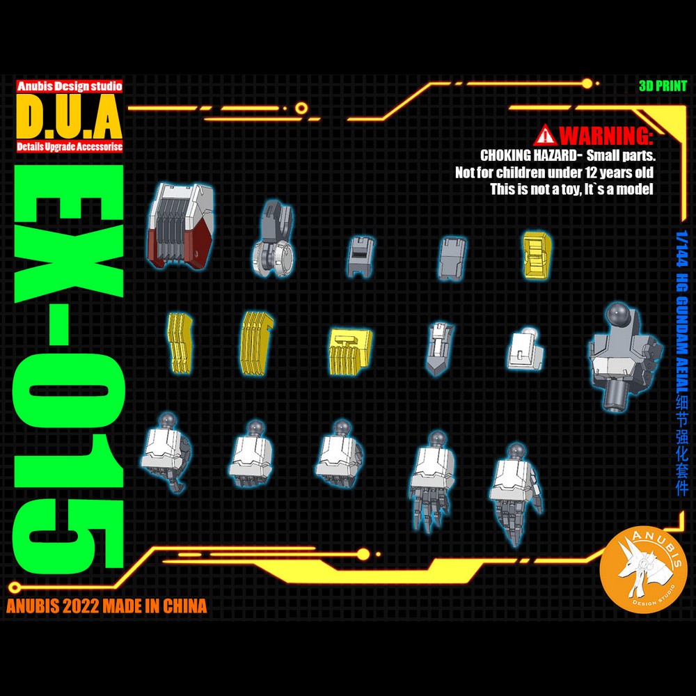 [ Anubis Studio ] พาทเสริมสำหรับเพิ่มดีเทล EX015 สำหรับ XVX-016 Gundam Aerial (HG 1/144) [Gundam / R
