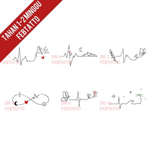 สติกเกอร์รอยสักชั่วคราว ลายดวงจันทร์ ภูเขา ชายหาด - DR 5-10