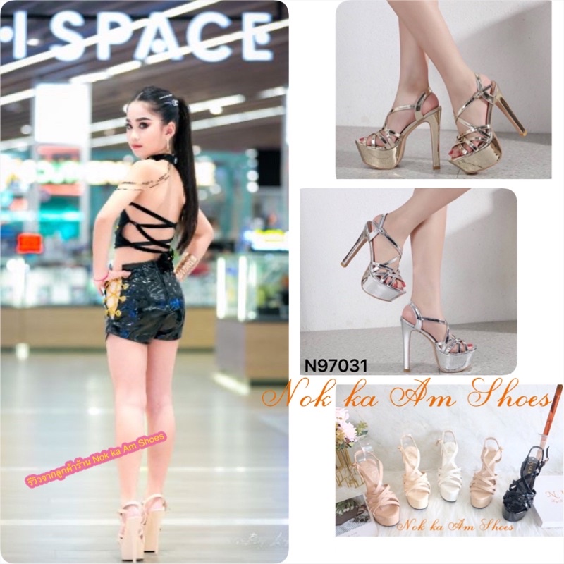 พร้อมส่ง รองเท้าส้นสูง 6 นิ้ว ไซร์ 35 - 40คะ รองเท้านางงาม นางแบบ งานจริงสวยมากคะ