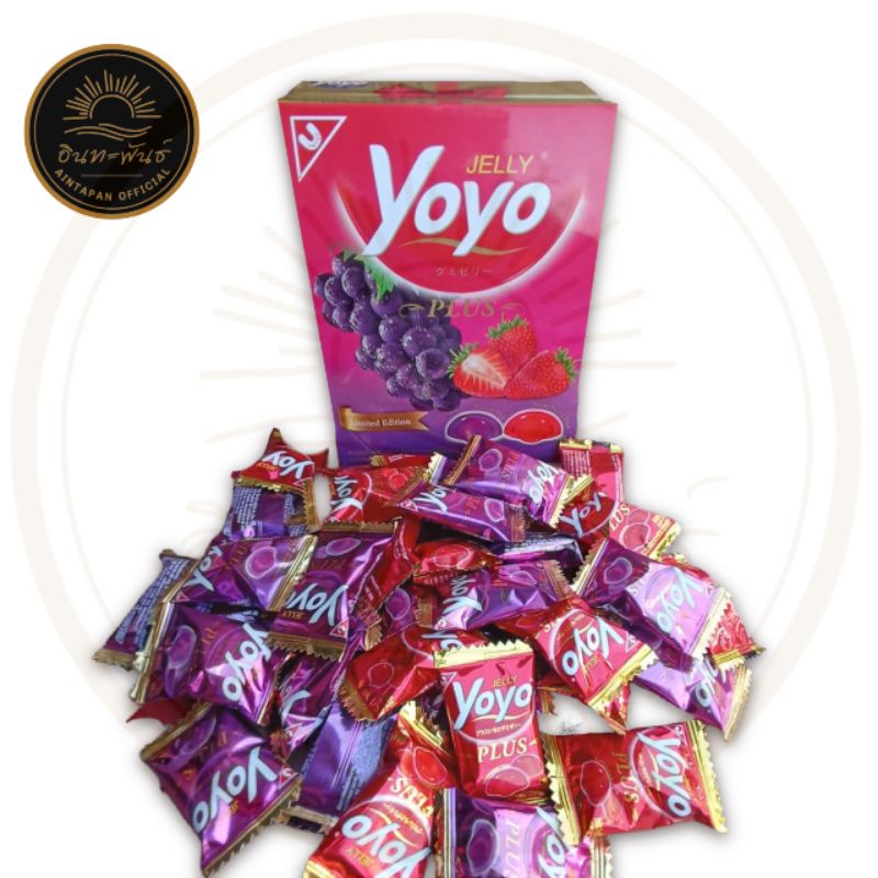 เยลลี่ โยโย่ พลัส สตอเบอรี่ องุ่น Jelly YoYo Plus ขนาด 200 กรัม