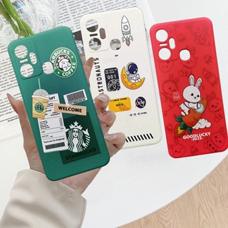 เคสโทรศัพท์มือถือ ซิลิโคนนิ่ม สีพื้น แฟชั่น สําหรับ infinix smart 6 plus 6.82 นิ้วI