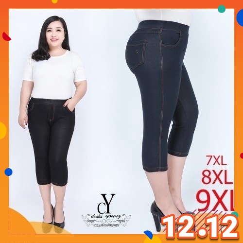 CY 389 กางเกงขาสั้นลําลองผู้หญิง BIG PLUS SIZE SELUAR SIZE BESAR 7XL 8XL 9XL
