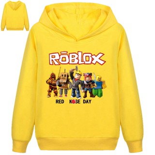 [เสื้อฮู้ดแฟชั่น] เสื้อฮู้ดดี้ ลายการ์ตูน ROBLOX น่ารัก สไตล์ฮิปฮอป แฟชั่นฤดูใบไม้ร่วง และฤดูหนาว สําหรับผู้ชาย HS