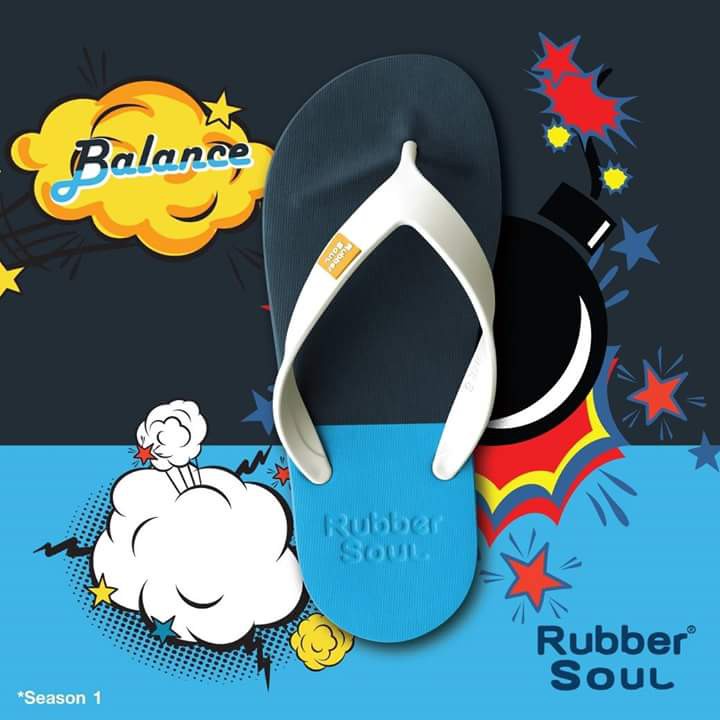 monobo rubber soul balance สีกรม-ฟ้า รองเท้าแตะ รองเท้าฟองน้ำ รับเบอร์โซล