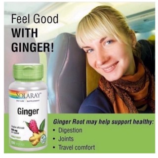 ของแท้100%มีหน้าร้านในไอจีSolaray_Ginger500mg100vegcaps