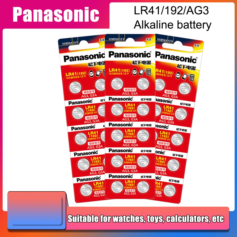 Panasonic Ag3 Lr41 392 Button Batteries Sr41 192 Cell Coin Alkaline Battery 155v L736 384 9414