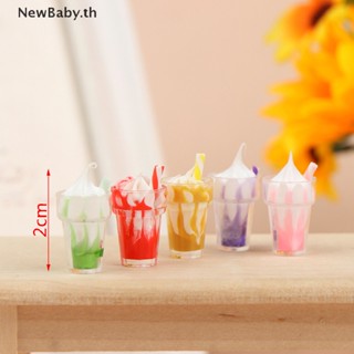 Newbaby แก้วไอศกรีม ชานม เครื่องดื่มจิ๋ว 1:12 สําหรับตกแต่งบ้านตุ๊กตา 5 ชิ้น