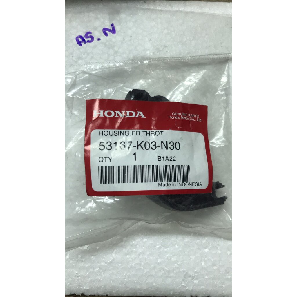 53167-K03-N30 ปะกับปลอกคันเร่งด้านหน้า WAVE125I (ปลาวาฬ) ตัวใหม่ '2019 อะไหล่แท้ HONDA