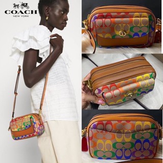 Coach Willow Camera Bag in Rainbow Signature Canvas