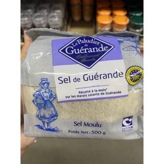 Sel De Guerande Sel Moulu ( Le Paludier De Guerande Brand ) 500 G. เกลือบริโภคไม่เสริมไอโอดีน ( ตรา เลอ ปาลูดิเย่ เดอ เกรอองเคเด )