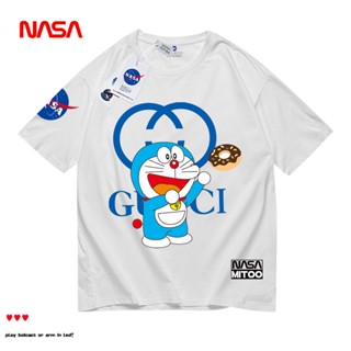 Gucci &amp; NASA &amp; Doraemon Space Street เสื้อยืดลําลอง ผ้าฝ้าย แขนสั้น ระบายอากาศ แห้งเร็ว_54