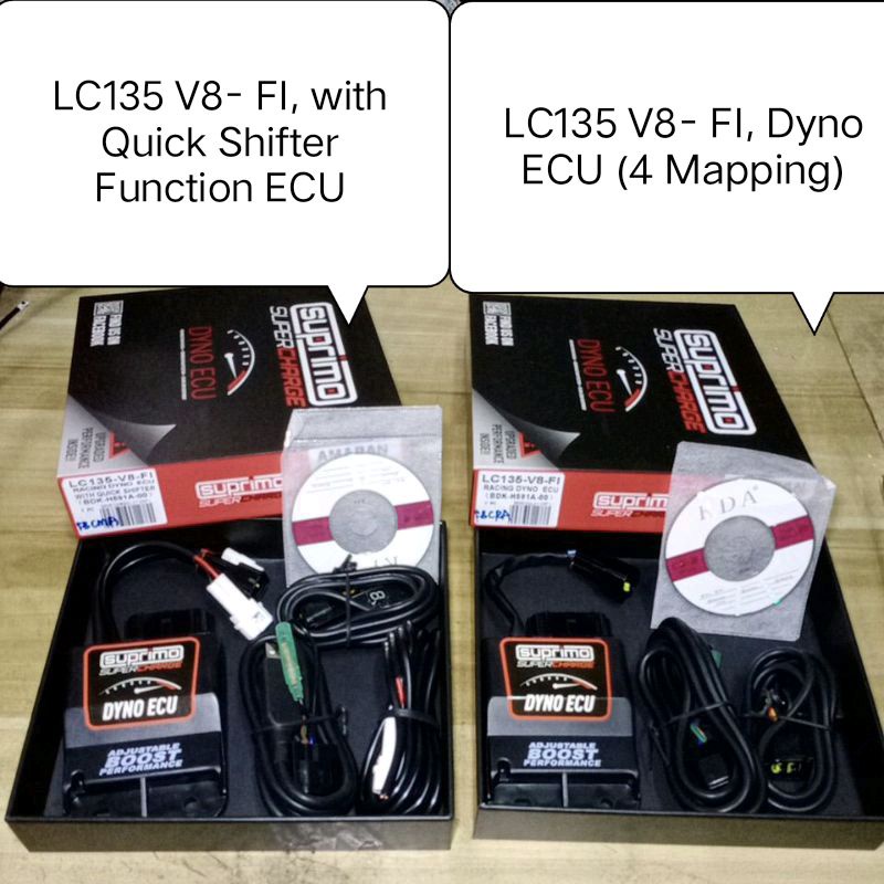 Suprimo DYNO ECU/CDI (QS.Function/ 4 โหมดการทําแผนที่), Y15ZR V1& V2/ RS150/ SRL115 FI/ LC135/ Y125Z