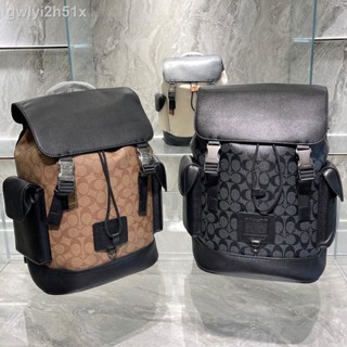 ✟【Real Shot】COACH Mens Backpack Fashion All-match Computer Bag Large Capacity Outdoor Leisure Backpack