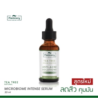 [ลดทันที 65 กรอกโค้ด NTRYSP3]Plantnery Tea Tree Acne Microbiome Intense Serum 30 ml ใหม่! ลดสิว คุมมัน50X…ผิวไม่พัง