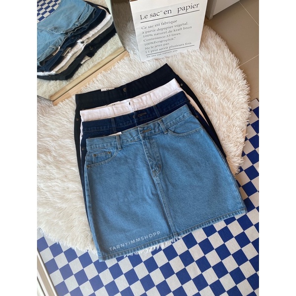 S-6XL กระโปรงยีนส์ ทรงสอบ กระโปรงสาวอวบ | tarnyimmshopp