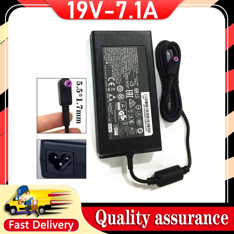 อะแดปเตอร์แล็ปท็อป 19V 7.1A 135W 5.5*1.7 มม.สําหรับ Acer Nitro 5 VN7-591G/592G N16C7 VX5-591G Power 