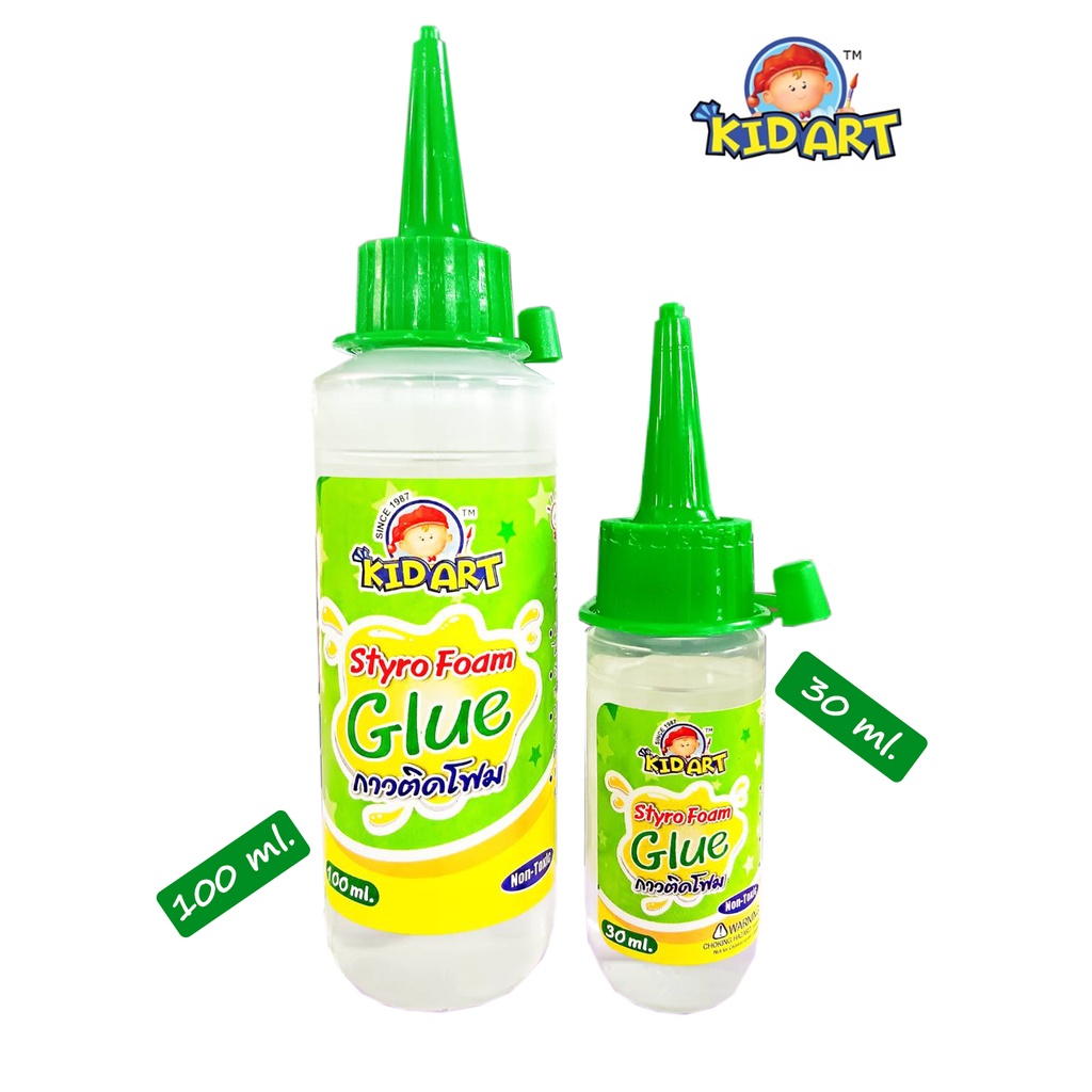[♥สินค้าพร้อมส่ง♥]KidArt กาวติดโฟม 30 มล., 100 มล. รุ่น PFG-30, PFG-100 (1 ขวด) Styro Foam Glue
