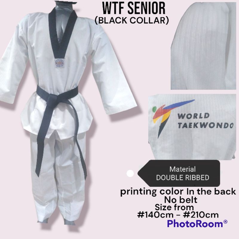 TAEKWONDO SENIOR เข็มขัดสีดํา UNIFORM