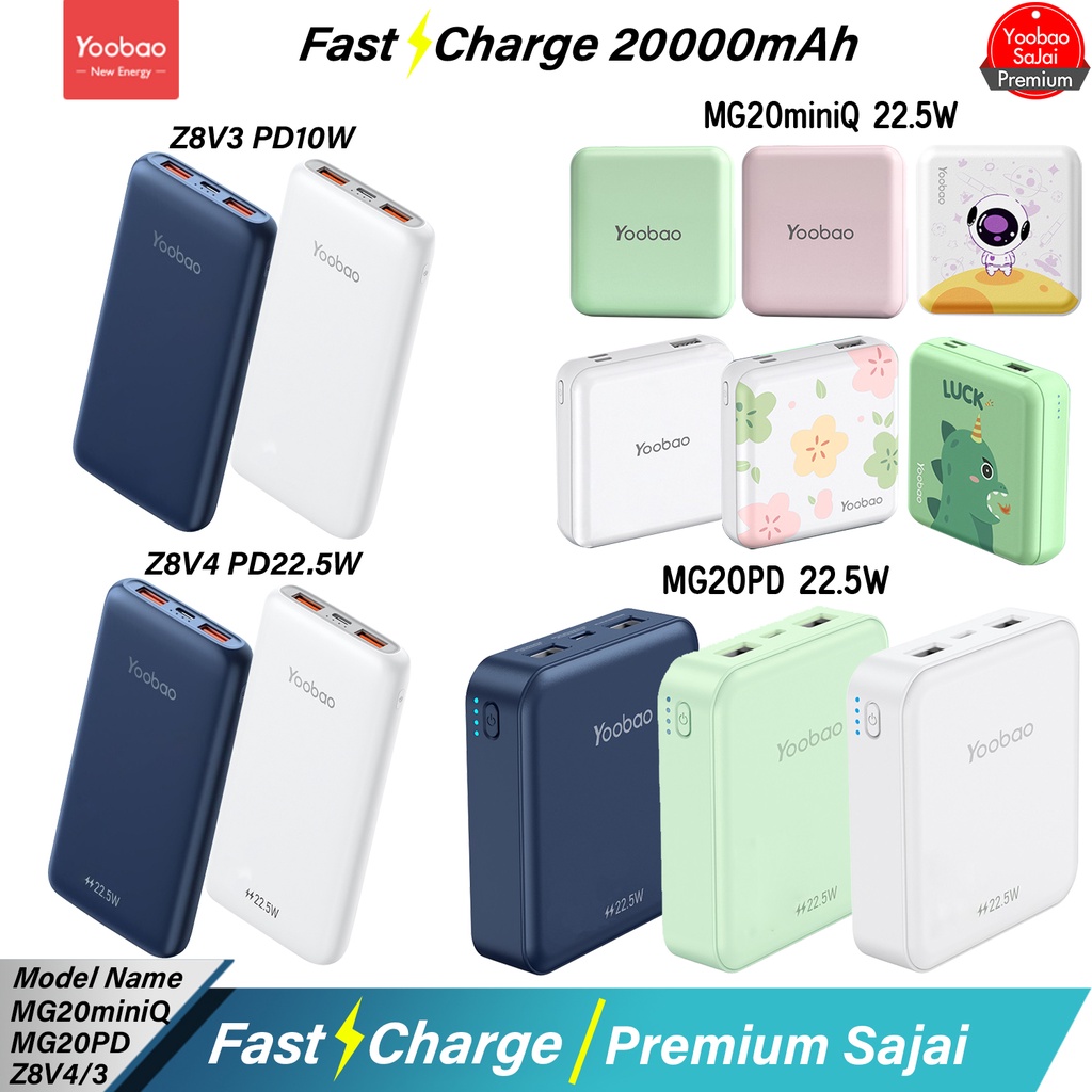 ประกัน1ปี Yoobao Powerbank MG20mini Q PD 20000mAh Quick Charge PD22.5W พาวเวอร์แบงค์ แบตสำรอง