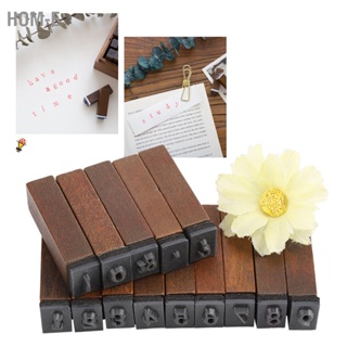 Hom-E 70 Pcs Stamps Set Comfortable Touch Anti Slip Letters Numbers Wooden Stamp Kit for DIY Craft Card Diary