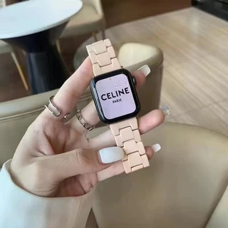 สมาร์ทวอทช์สีบล็อคสายเหมาะสำหรับS11/10 46mm.Ultra49mm41mm42mm45mm44mm38mm40mm PC สายเรซิน iWatch S9 8 7 6 SE 5 4 3 21