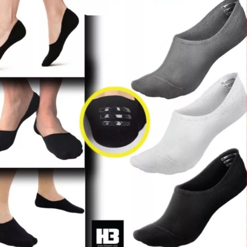 (H3ลิขสิทธิ์💯)ถุงเท้าซ่อนขอบ ถุงเท้าข้อเว้า ถุงเท้ากันกัด Invisible Socks มีแถบยางด้านใน - รูปที่ 2