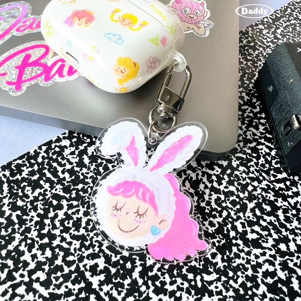 DADDY | Wendy Bunny Keychain พวงกุญแจ Acrylic ลายน้อง Wendy ใส่หูกระต่ายสุดน่ารัก