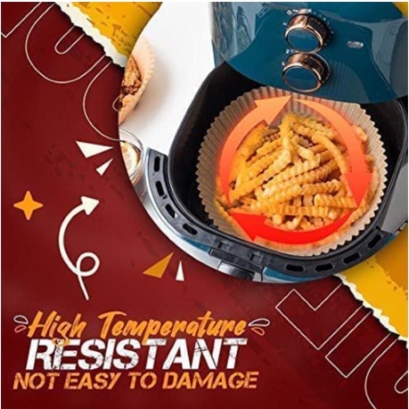 kingshopping  XYZ2550 (ร้านไทย) แผ่นรอง หม้อทอดไร้น้ำมันหรือเตาอบ แบบใช้แล้วทิ้ง (ทำอาหาร-ห้องครัว) - รูปที่ 2