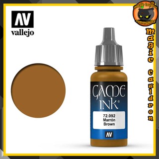 Brown Ink 17ml. Vallejo Game Color Ink สีอะคริลิคสูตรน้ำ