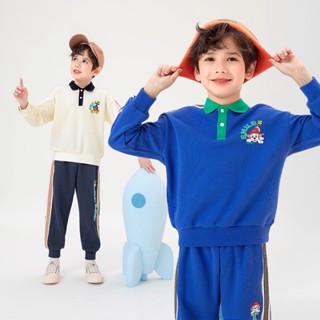 Paw Patrol เสื้อกันหนาว กางเกงโปโลลําลอง แฟชั่นฤดูใบไม้ผลิ สําหรับเด็กผู้ชาย 2023 2 ชิ้น