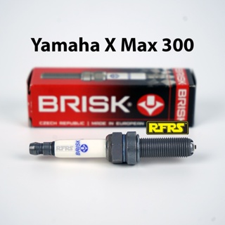 หัวเทียน BRISK PREMIUM LGS (4 เขี้ยว) แกนเงิน Yamaha XMax 300 (SGL01ROC) รองรับน้ำมันเบนซิน95, แก๊สโซฮอล์ Made in EU