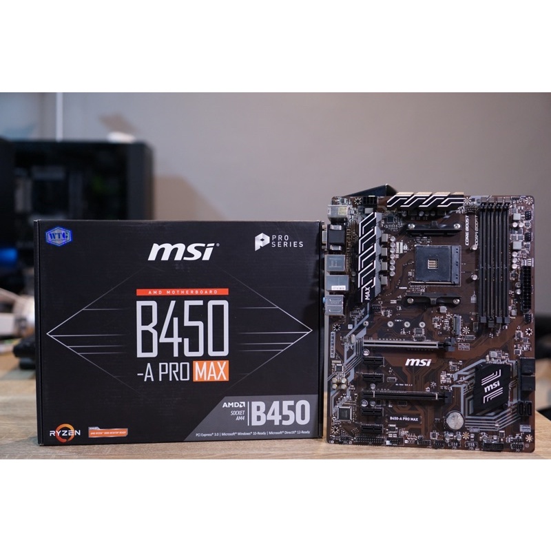 MAINBOARD B450 A PRO MAX+ CPU 200GE(มือสอง)