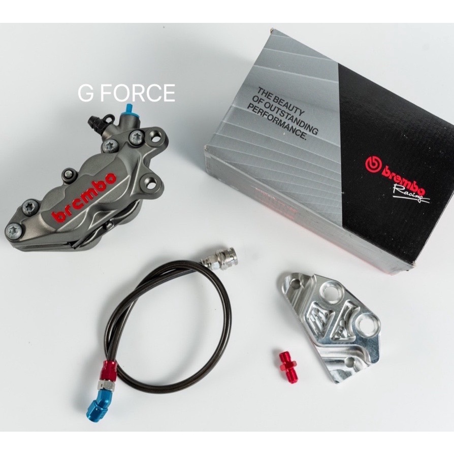 ชุดปั้ม​หน้า - ชุดปั้มหลัง Brembo​ ​Xmax​ Forza350​​ Forza300 แบมโบ้4พอต หนูชิด ปักข้าง สายเอินแท้ - รูปที่ 2