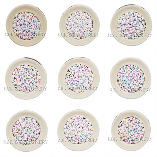 ลูกปัดตัวเลข แบบแยกตัวเลข 0-9 กลมแบน คละสี 15 ชิ้น/ห่อ ลูกปัด DIY อุปกรณ์ร้อยลูกปัด อุปกรณ์ร้อยสร้อยข้อมือ