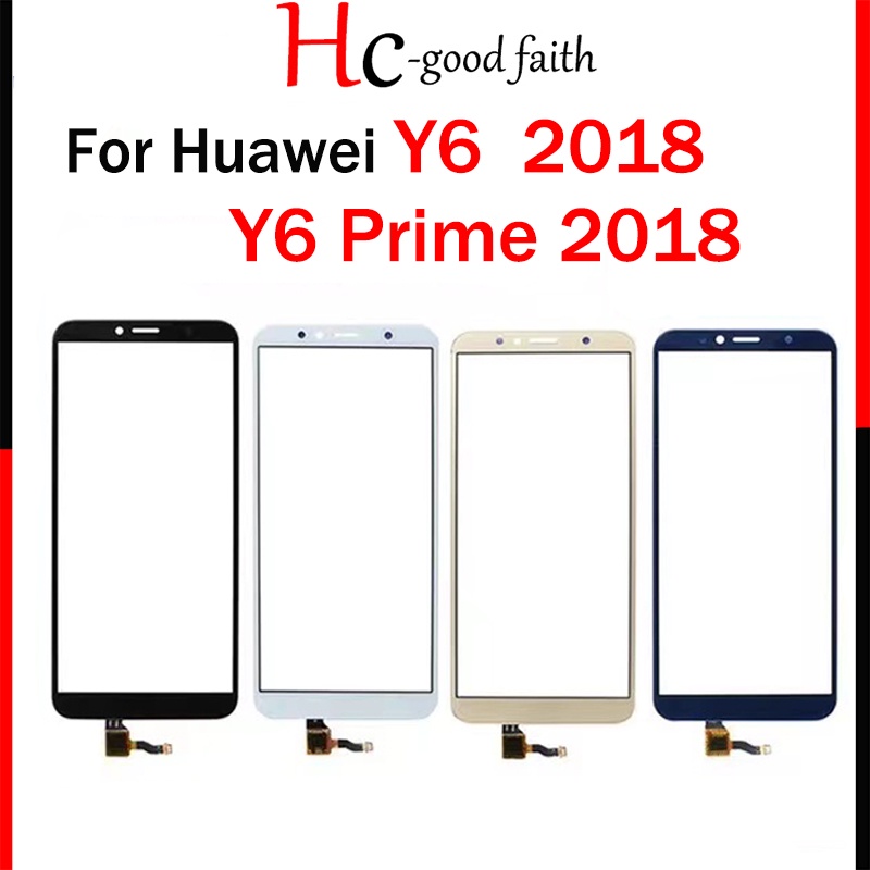 ใหม่ แผงหน้าจอสัมผัสดิจิทัล LCD ด้านนอก คุณภาพสูง แบบเปลี่ยน สําหรับ Huawei Y6 2018 Y6 Prime 2018