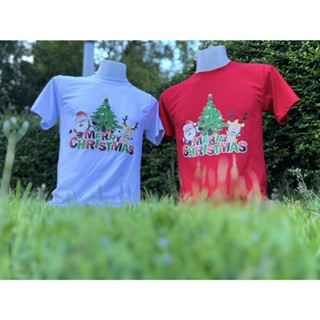 เสื้อยืดลายซานต้า X’mas  ต้นเขียว สกรีนหน้าอย่างเดียว