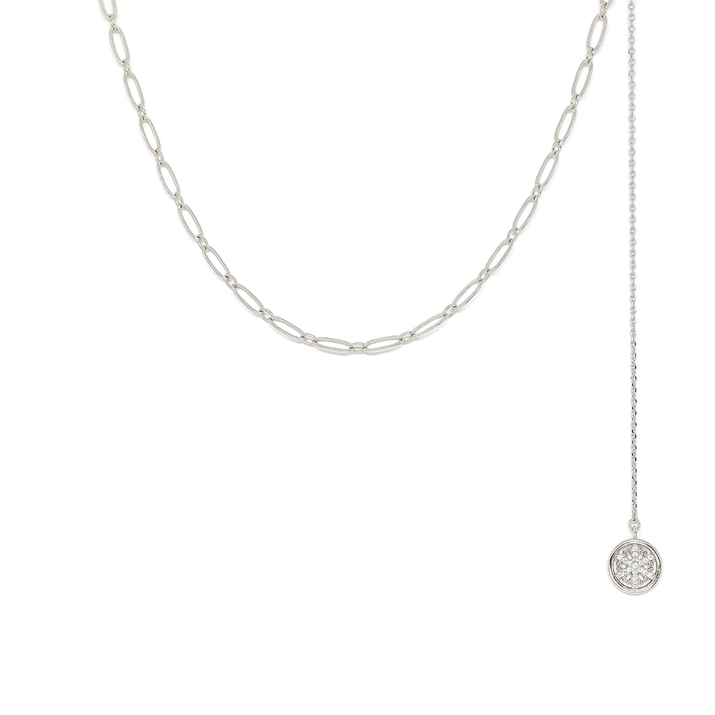 Fyne Fories Mistlesnow Necklace ♡ สร้อยคอแบบติดคอ ห้อย snowflake ♡ fynefories