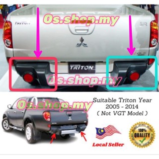 กันชนหลัง ด้านข้าง สะท้อนแสง สีแดง สําหรับ Mitsubishi Triton KB4T 2006 -2014 L200