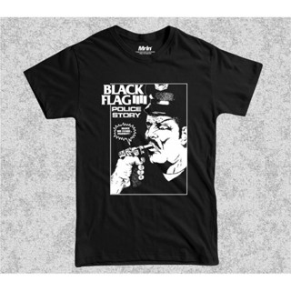 เสื้อยืด พิมพ์ลาย Blackflagh police story วงดนตรี โลหะ สําหรับผู้ชาย