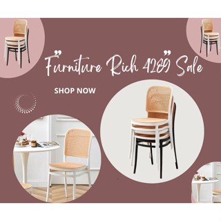 Furniture Rich 4289 เก้าอี้พลาสติกหวายเทียม รุ่น DD-115 เก้าอี้รับประทานอาหาร