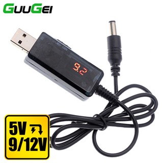 Guugei สายเคเบิลแปลงพาวเวอร์ซัพพลาย USB Boost DC 5V เป็น 9V 12V สําหรับเราเตอร์ Wifi