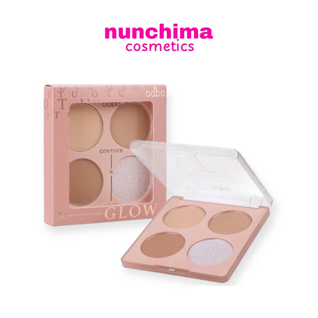 OD1303 Odbo Contour & Glow Palette โอดีบีโอ คอนทัวร์ แอนด์ โกลว พาเลท