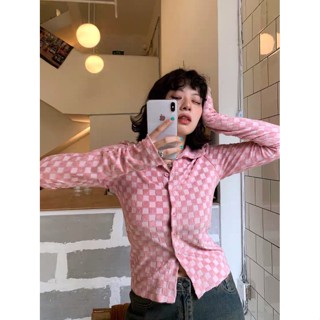 เสื้อเชิ้ตแขนยาวผ้าขนหนู PASTEL CHECKERED TOWEL SHIRTS