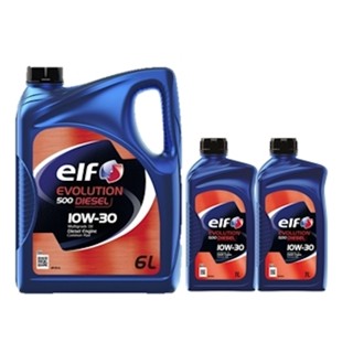 น้ำมันเครื่องดีเซลกึ่งสังเคราะห์  ELF EVOLOTION 500 DIESEL 10W-30 (API CH-4) ขนาด 6+2 ลิตร