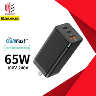 🔥ส่งเร็ว/แท้🔥Baseus หัวชาร์จ 65W GaN 2 Pro chargers QC 3.0 + PD 3.0 หัวชาร์จมือถือ หัวชาร์จโน๊ตบุ๊ค Gallium Nitride