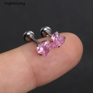 [highbuying] 1 คู่ แฟชั่น ที่เรียบง่าย คริสตัล เพทาย ต่างหูสตั๊ด ต่างหูสเตนเลส กระดูกอ่อน กระดูกหู ต่างหูเล็บ สําหรับผู้หญิง ปาร์ตี้ มินิมอล เครื่องประดับ ใหม่ พร้อมส่ง