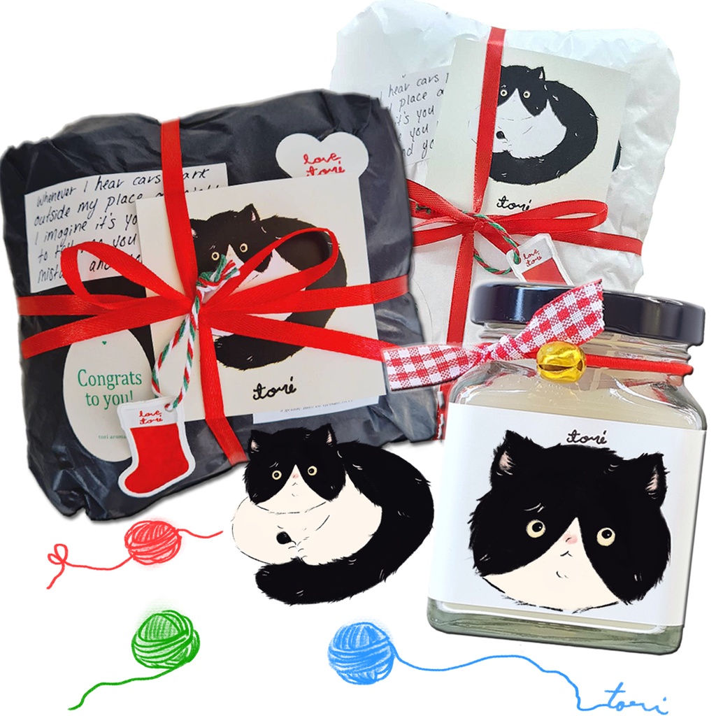 TORIAROMA | GIFTSET ต้าวก้อนกระปุกเทียนหอม JUJU CAT JAM CANDLE 45hrs