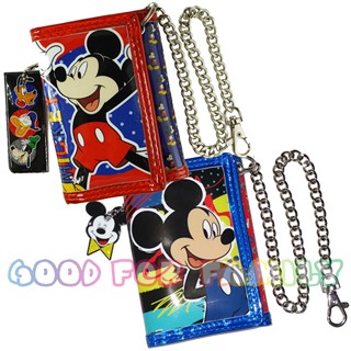 กระเป๋าสตางค์ Mickey Mouse โซ่ สีน้ำเงิน ขนาด 11.5 * 8 ซม. มิกกี้เม้าส์