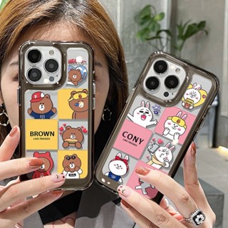 เคสโทรศัพท์มือถือแบบนิ่ม TPU ใส กันกระแทก ลายกระต่าย หมีน่ารัก สําหรับ IPhone 11 14 13 12 Pro XS Max X XR 7 8 6 6S Plus